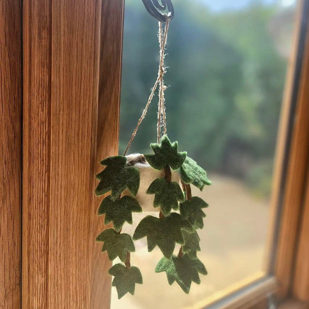 Handmade Felt Ivy Hanging House Plant Decoration