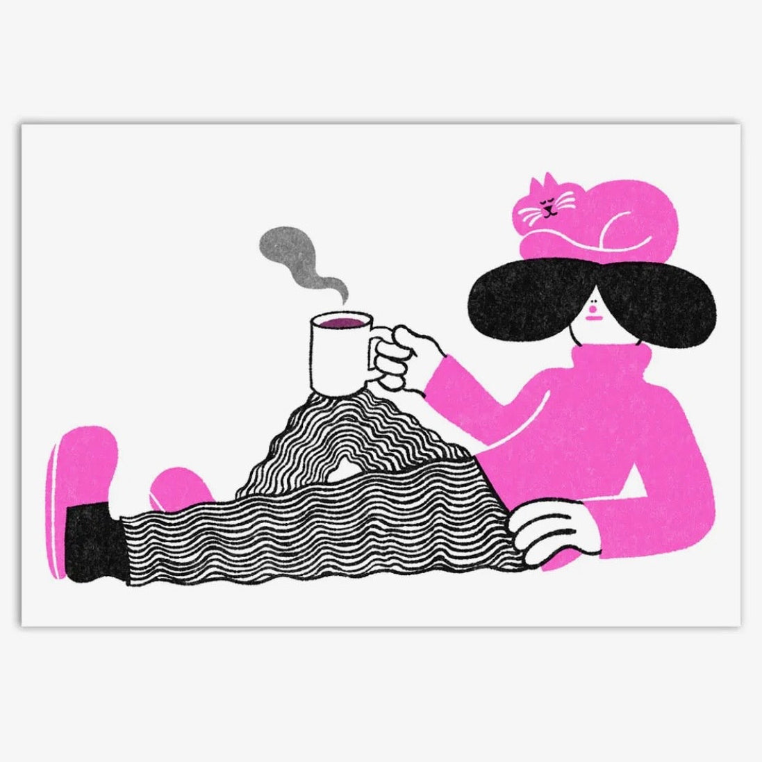 Cat Coffee (Or Tea) Time Card