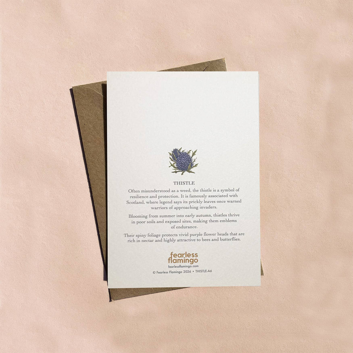 Thistle Flower Card