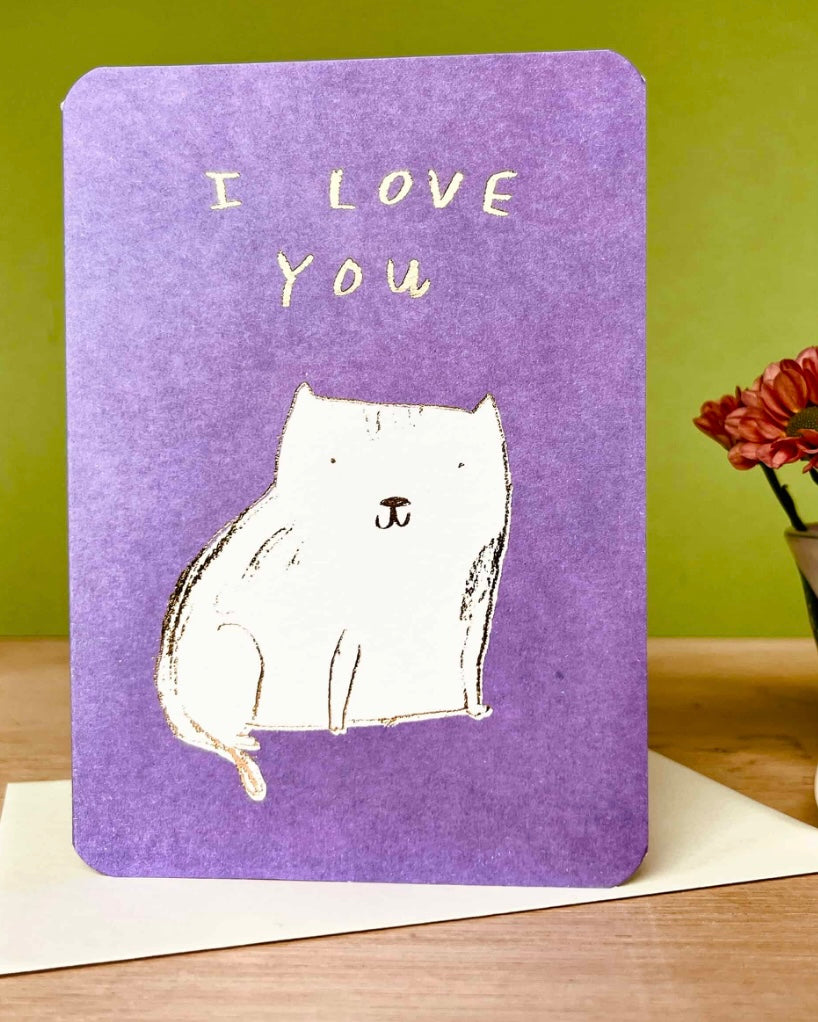 I Love You Cat Card