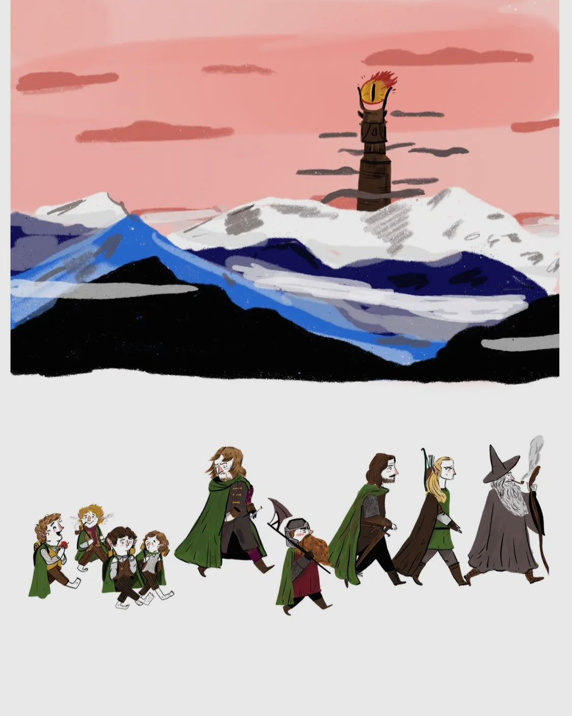 The Fellowship Print-Dick Vincent Illustrations-My Beautiful Caravan