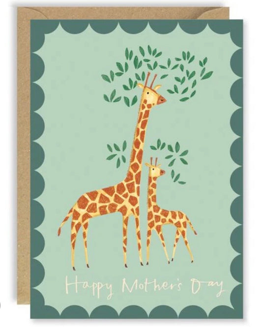 Giraffe Mothers Day Card