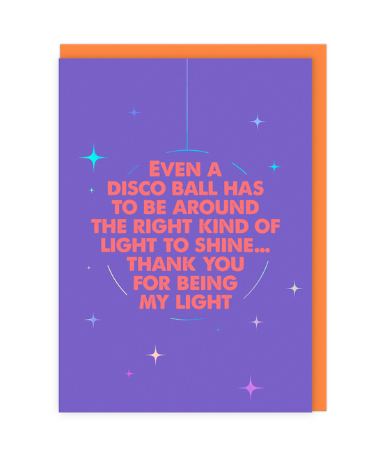 Thank You Disco Ball Gratitude Card