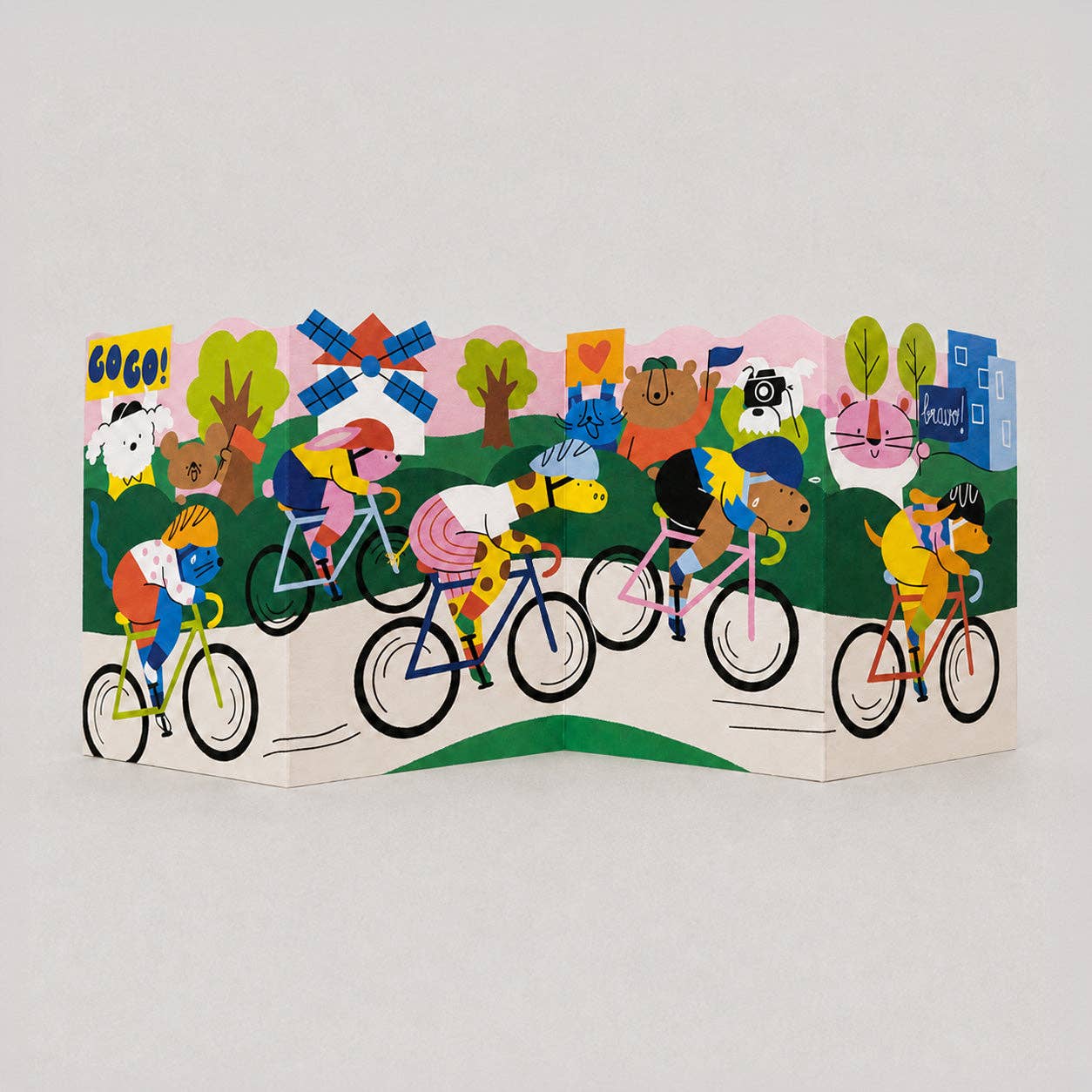 Le Tour Cycling Concertina Card by Isa Pirracas