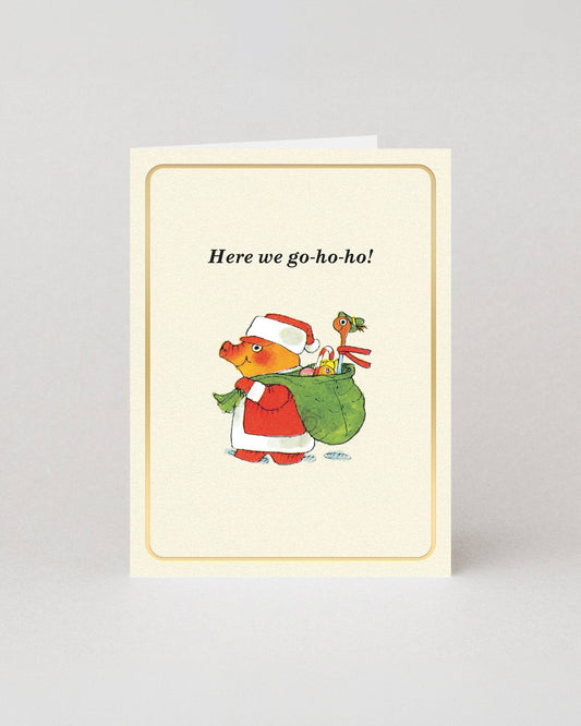 Here We Go-Ho-Ho! Mini Christmas Card by Richard Scarry