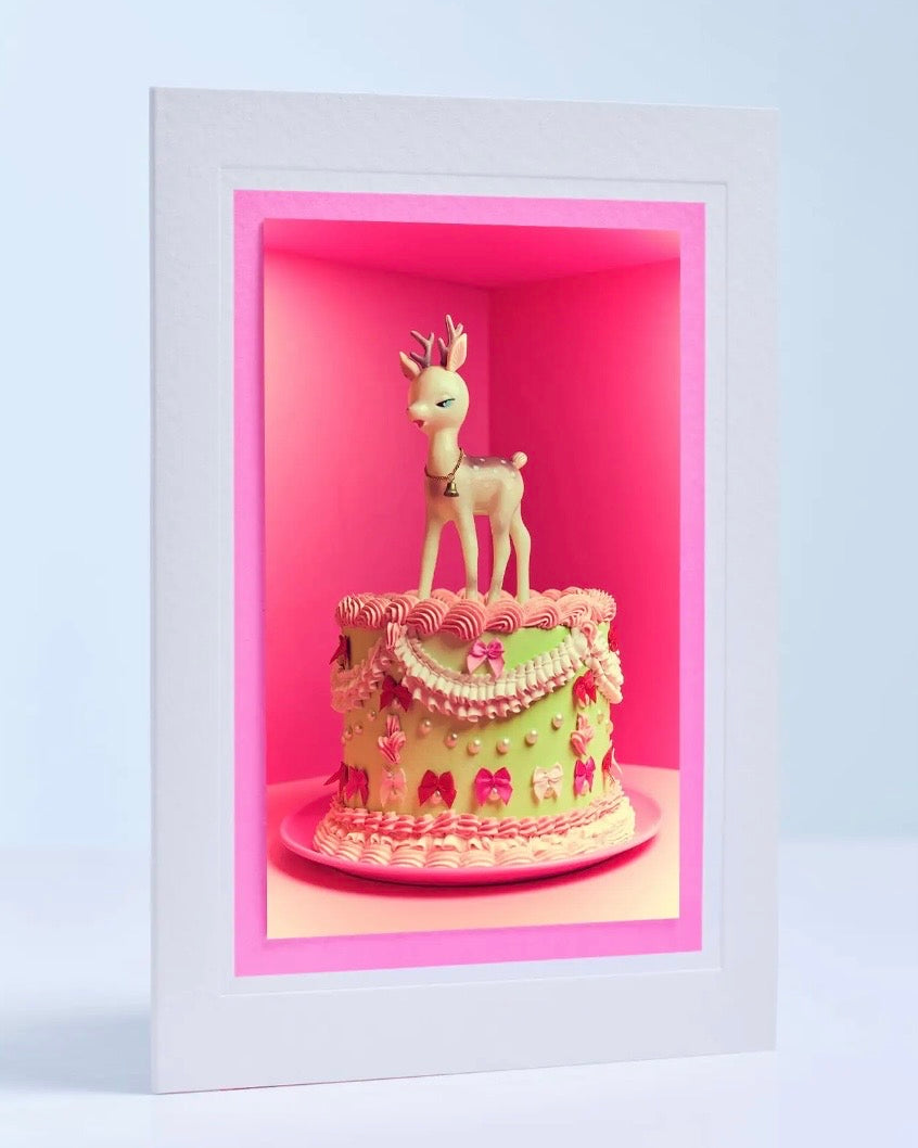 Christmas Cake Hand Finished Card