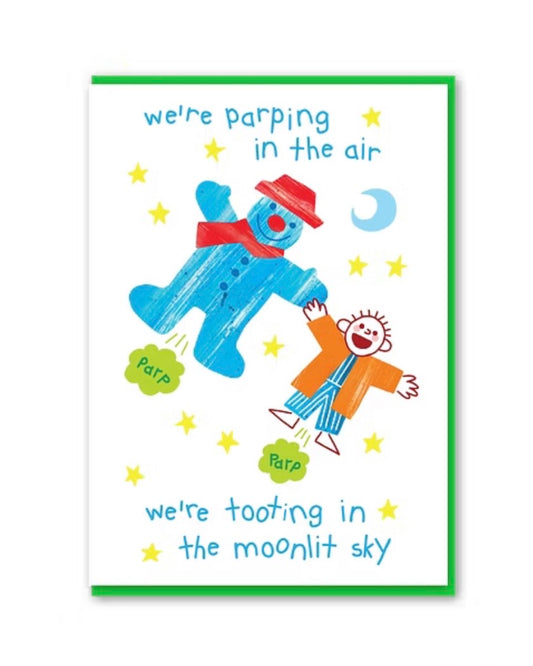 Parping In The Air Christmas Card