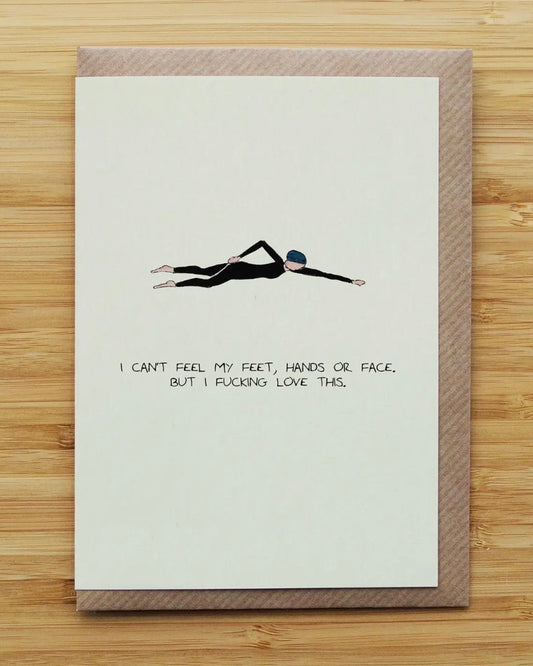 Swimmer Lady Card