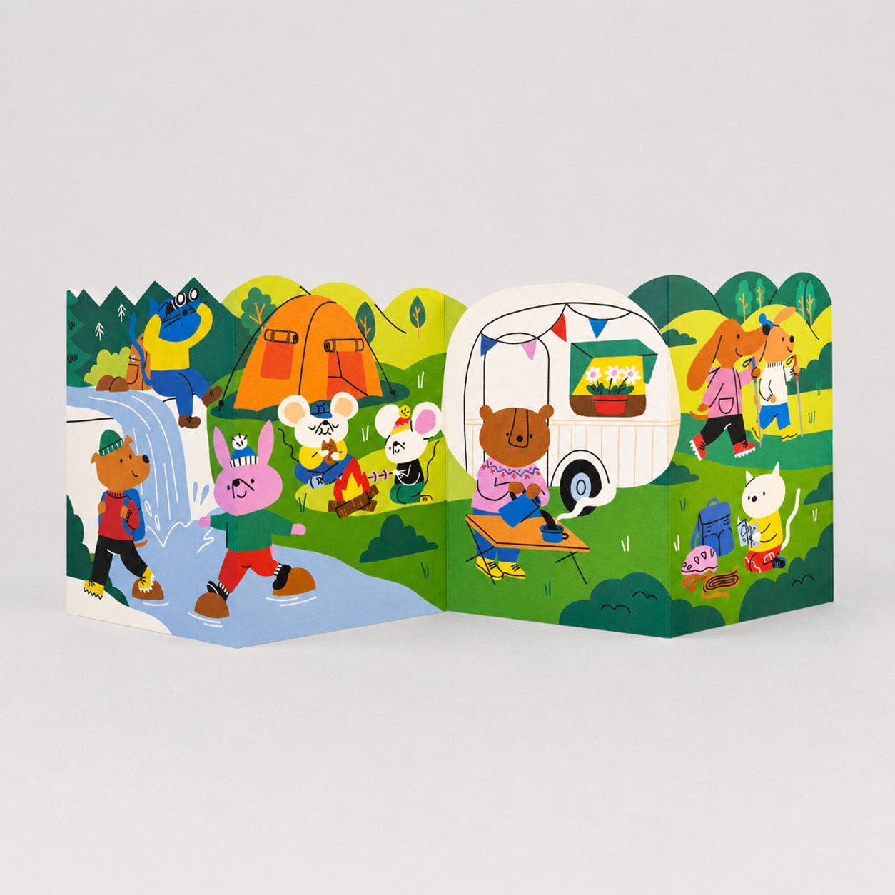 Hiking Concertina Card by Isa Pirracas