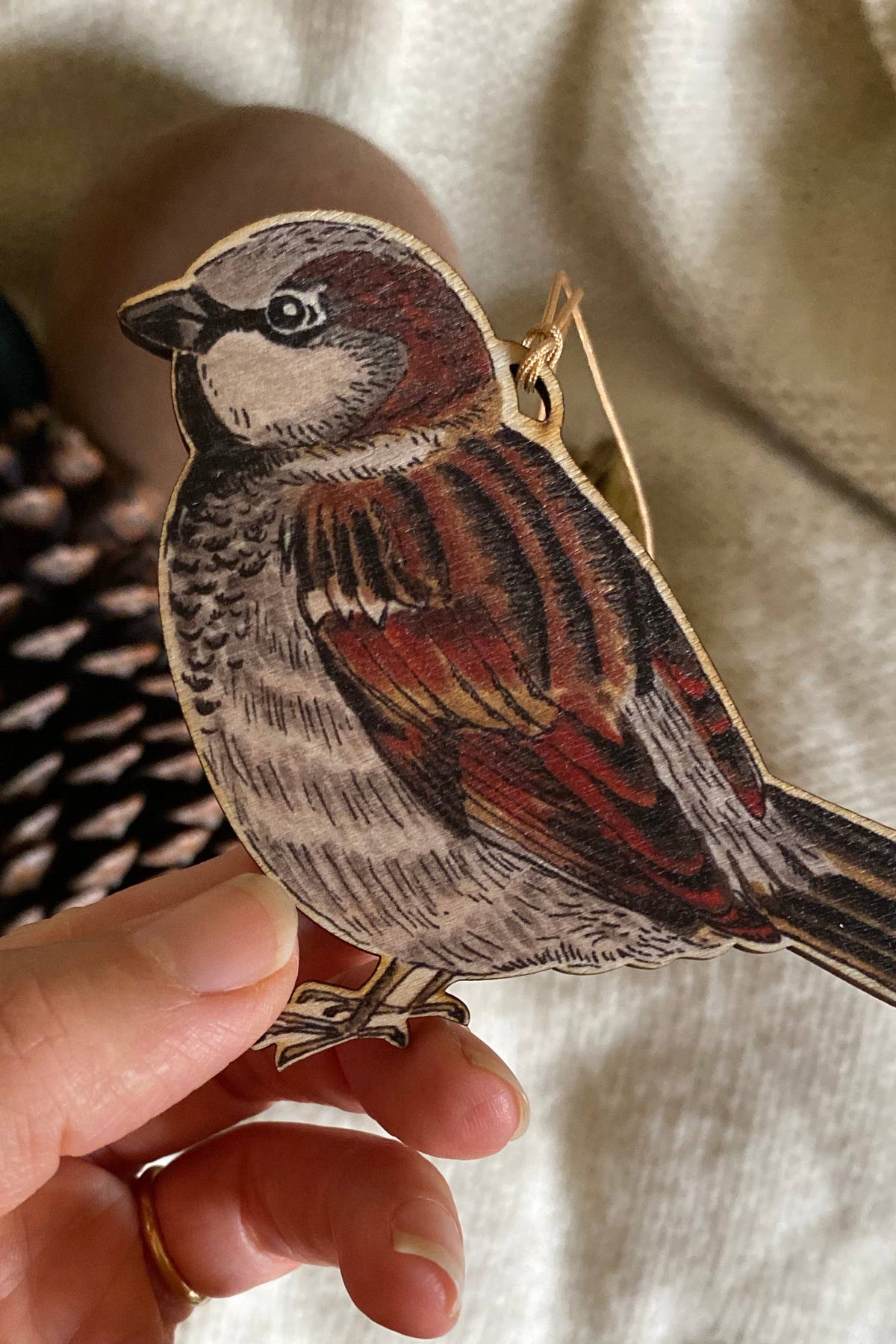 Sparrow Garden Bird Christmas Decoration