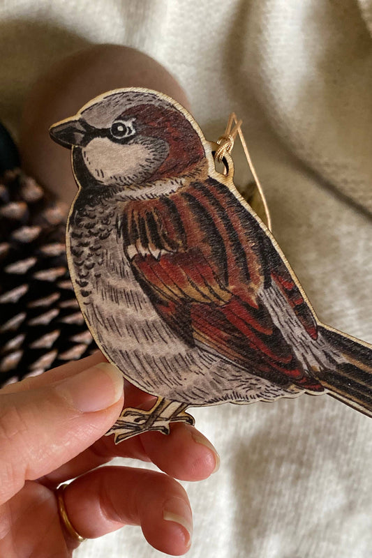 Sparrow Garden Bird Christmas Decoration