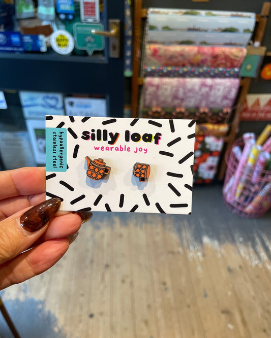 Tea-Set Stud Earrings