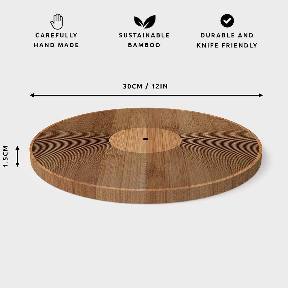 12" Record Bamboo Chopping Board