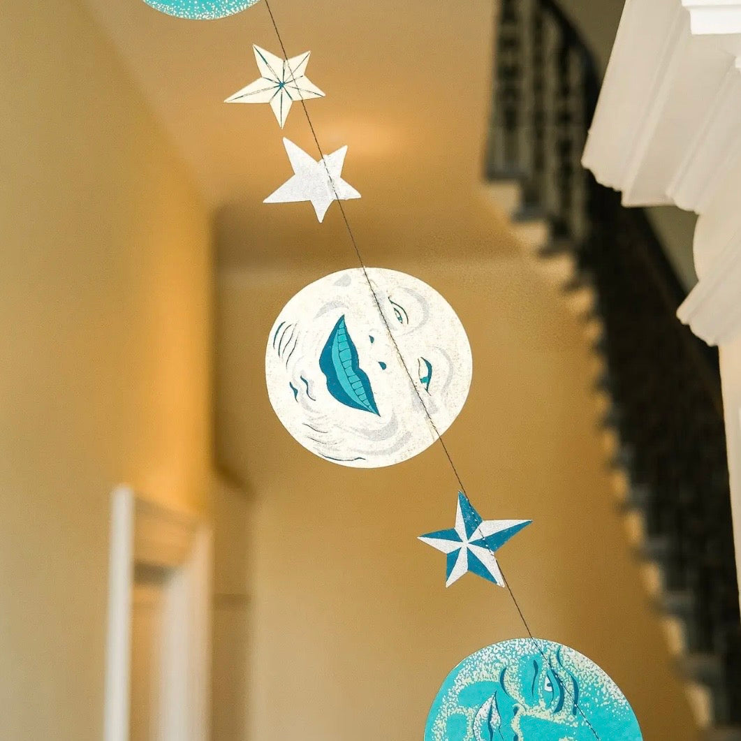 Man On The Moon Paper Garland