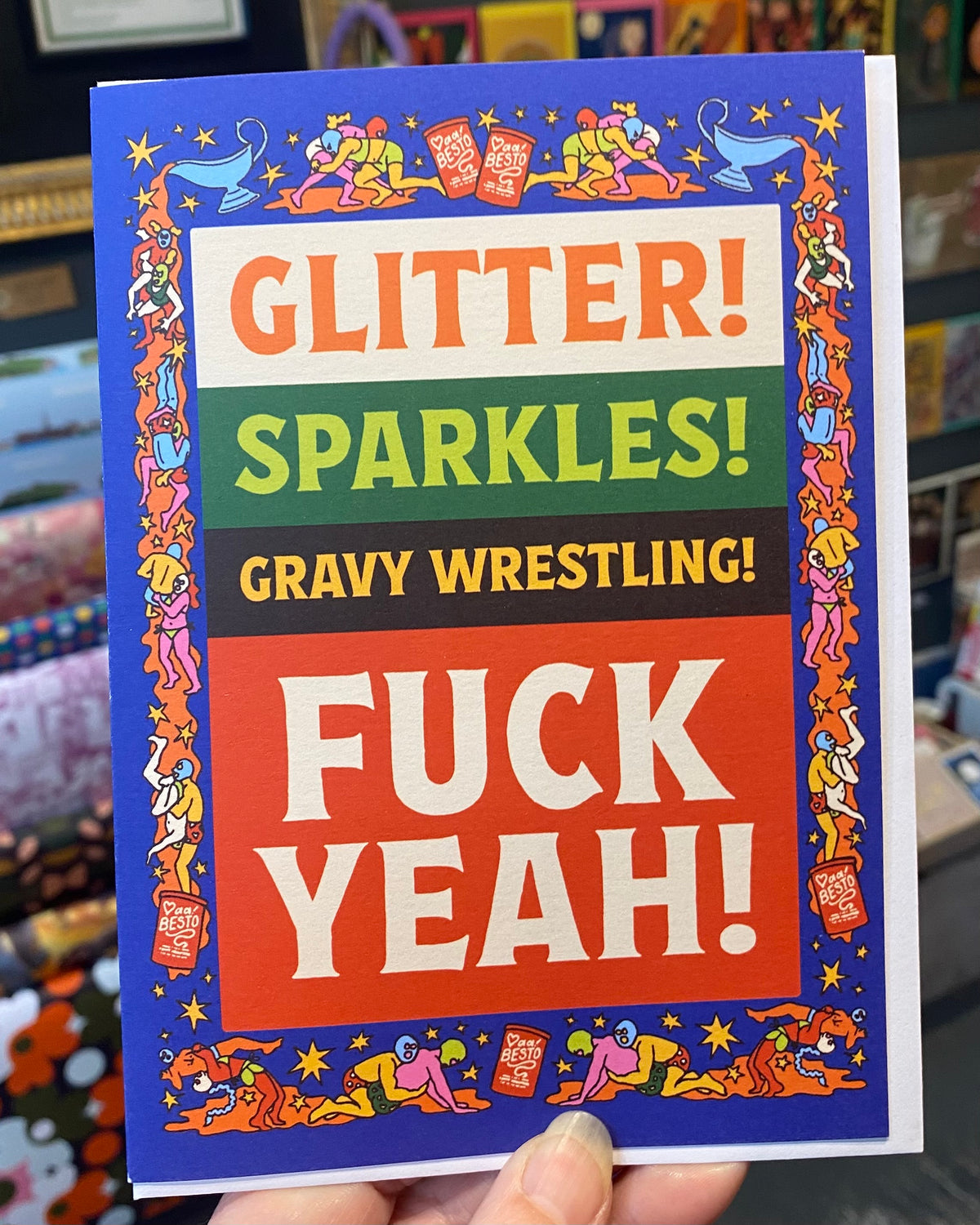 Glitter! Sparkles! Gravy Wrestling! Card
