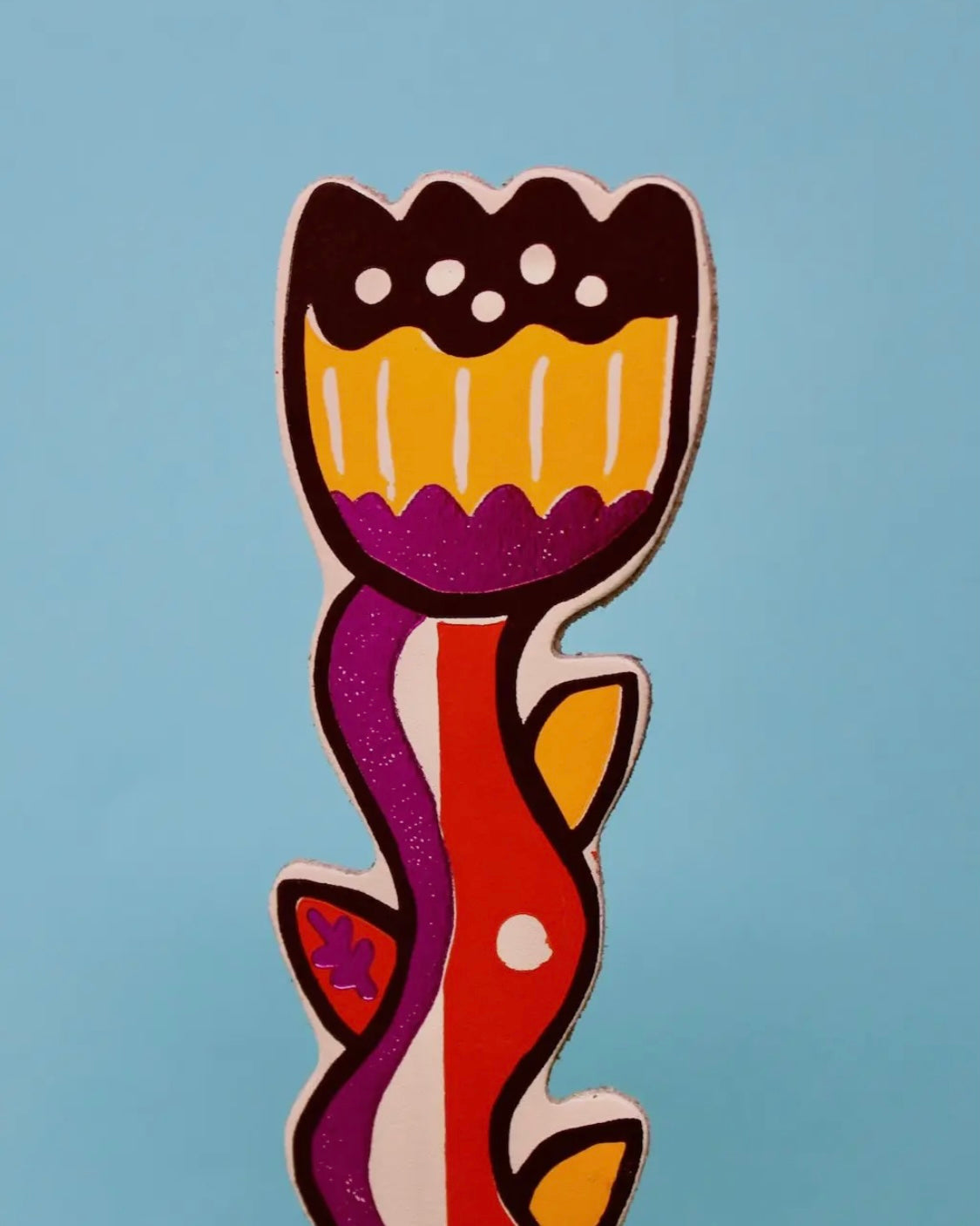 Blooming Lovely Tulip Leather Bookmark