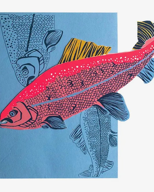 Salmon Greetings Card