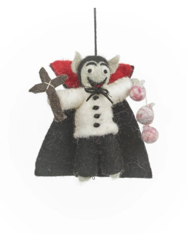 Dracula Vampire Handmade Felt Decoration