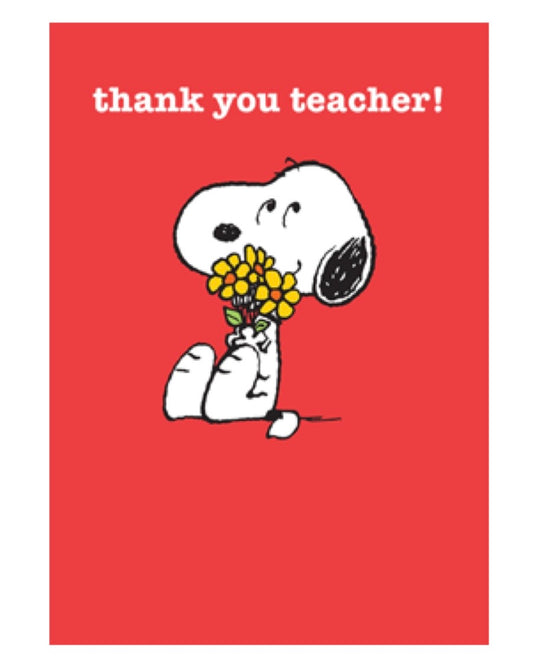 Snoopy Thank You Teacher Card