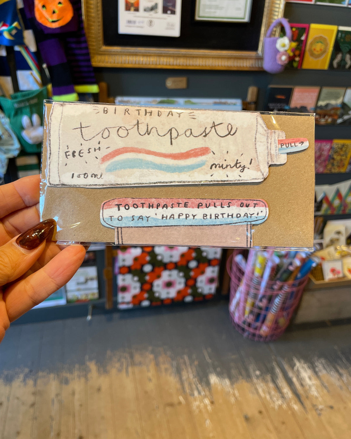 Toothpaste Cut Out Card