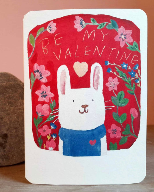 Be My Valentine Bunny Card