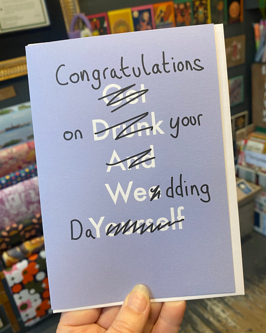 Get Drunk And Wee Yourself Wedding Card