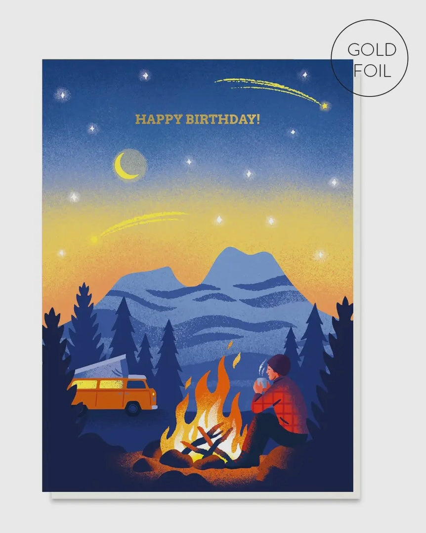 Camping Birthday Card-Stormy Knight-My Beautiful Caravan