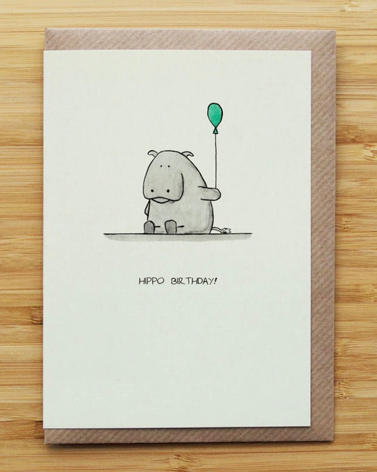 Hippo Birthday Card