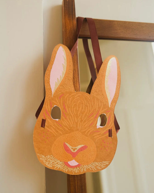 Rabbit Mask Greeting Card