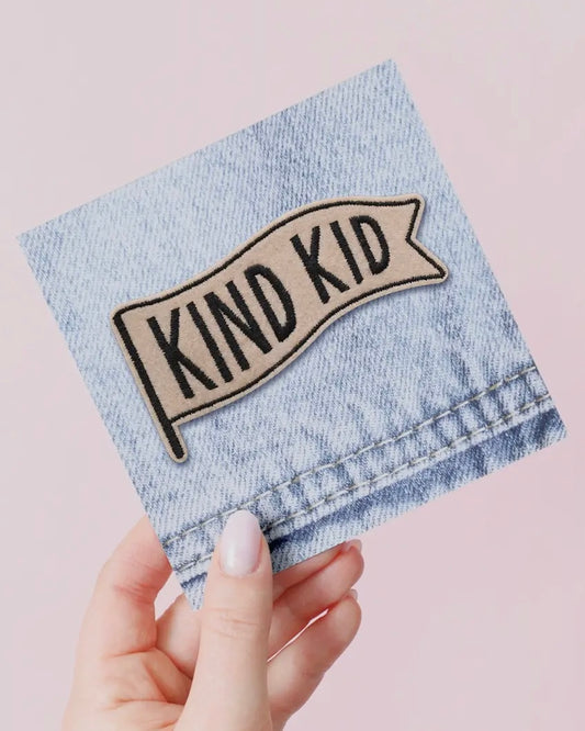 Kind Kid Embroidered Patch-Alphabet Bags-My Beautiful Caravan