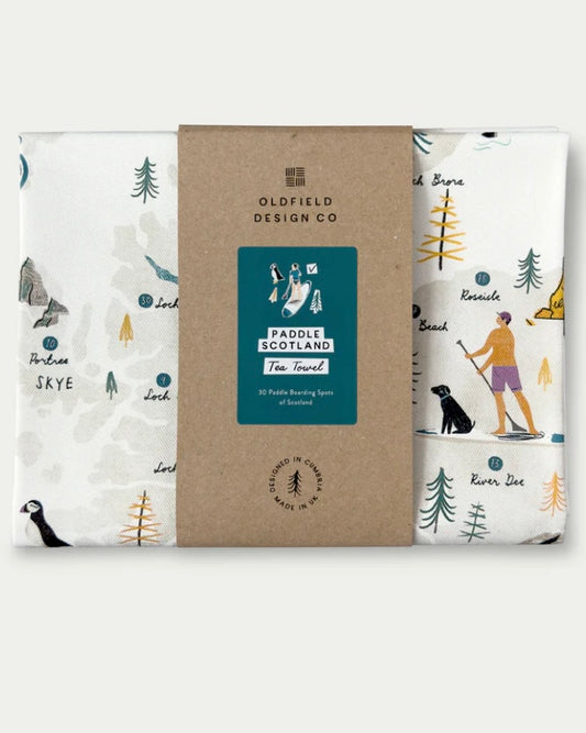 Paddle Scotland Tea Towel-Oldfield Design Co-My Beautiful Caravan