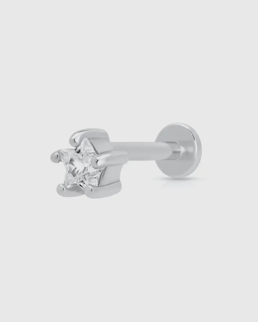 Sparkling Star Single Earring (Flat Backed)-Scream Pretty-My Beautiful Caravan