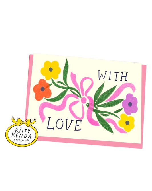 With Love Posy Card-Kitty Kenda-My Beautiful Caravan