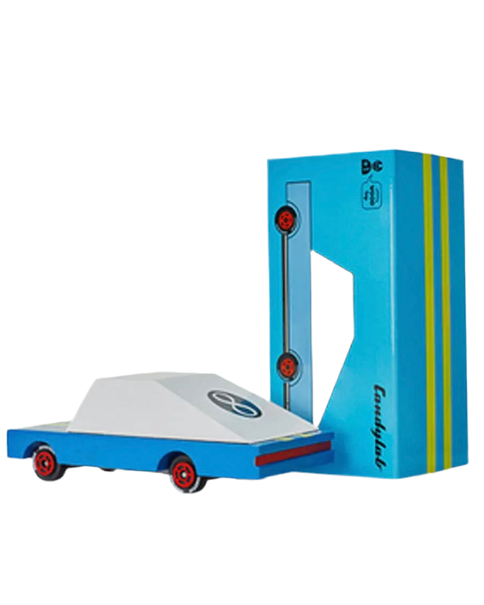 Wooden Blue Racer #8 Toy Car-Candylab-My Beautiful Caravan