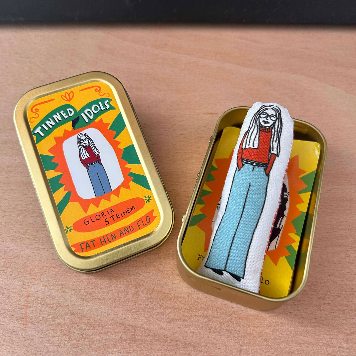 Gloria Steinem Tinned Idol