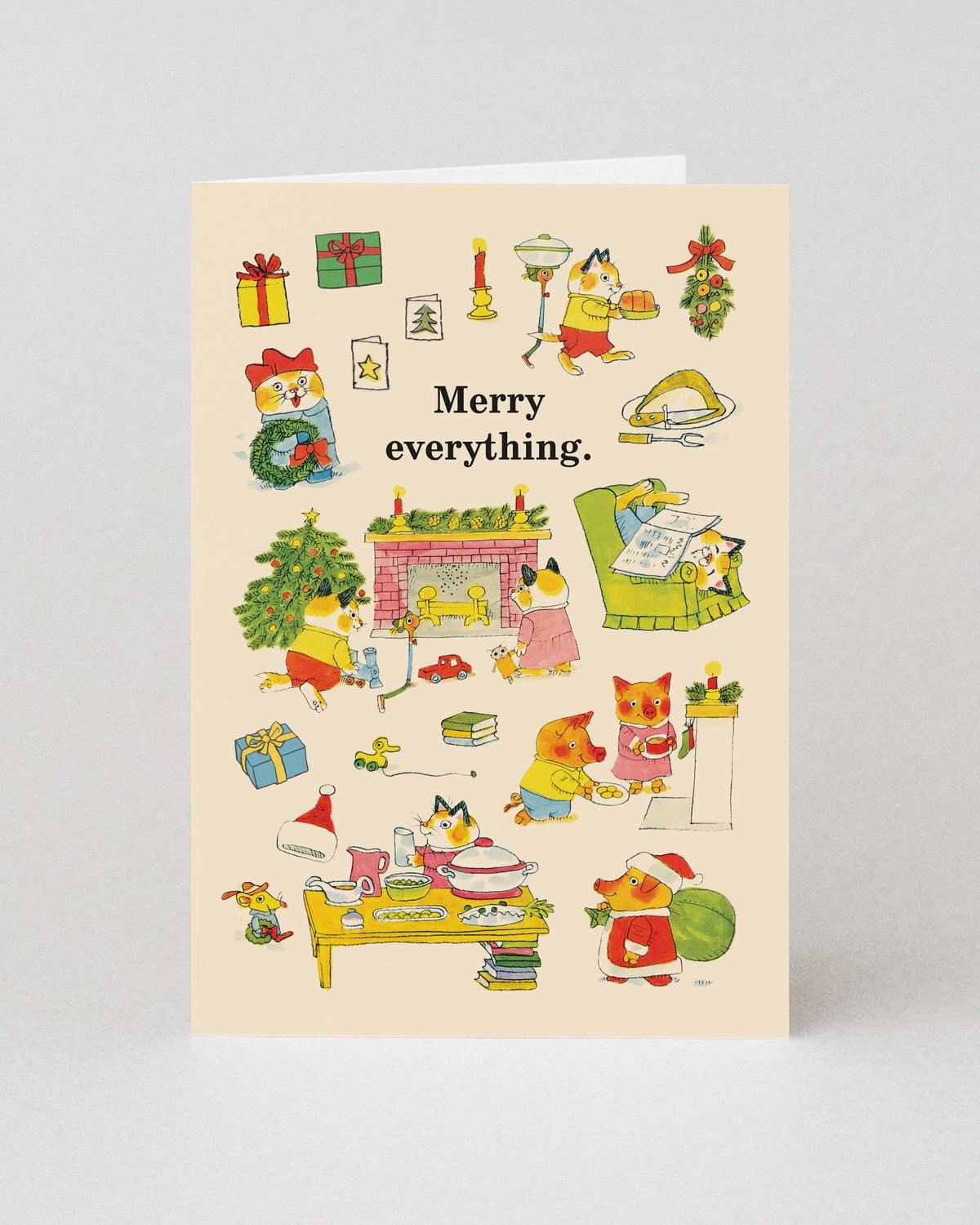 Merry Everything Christmas Card by Richard Scarry