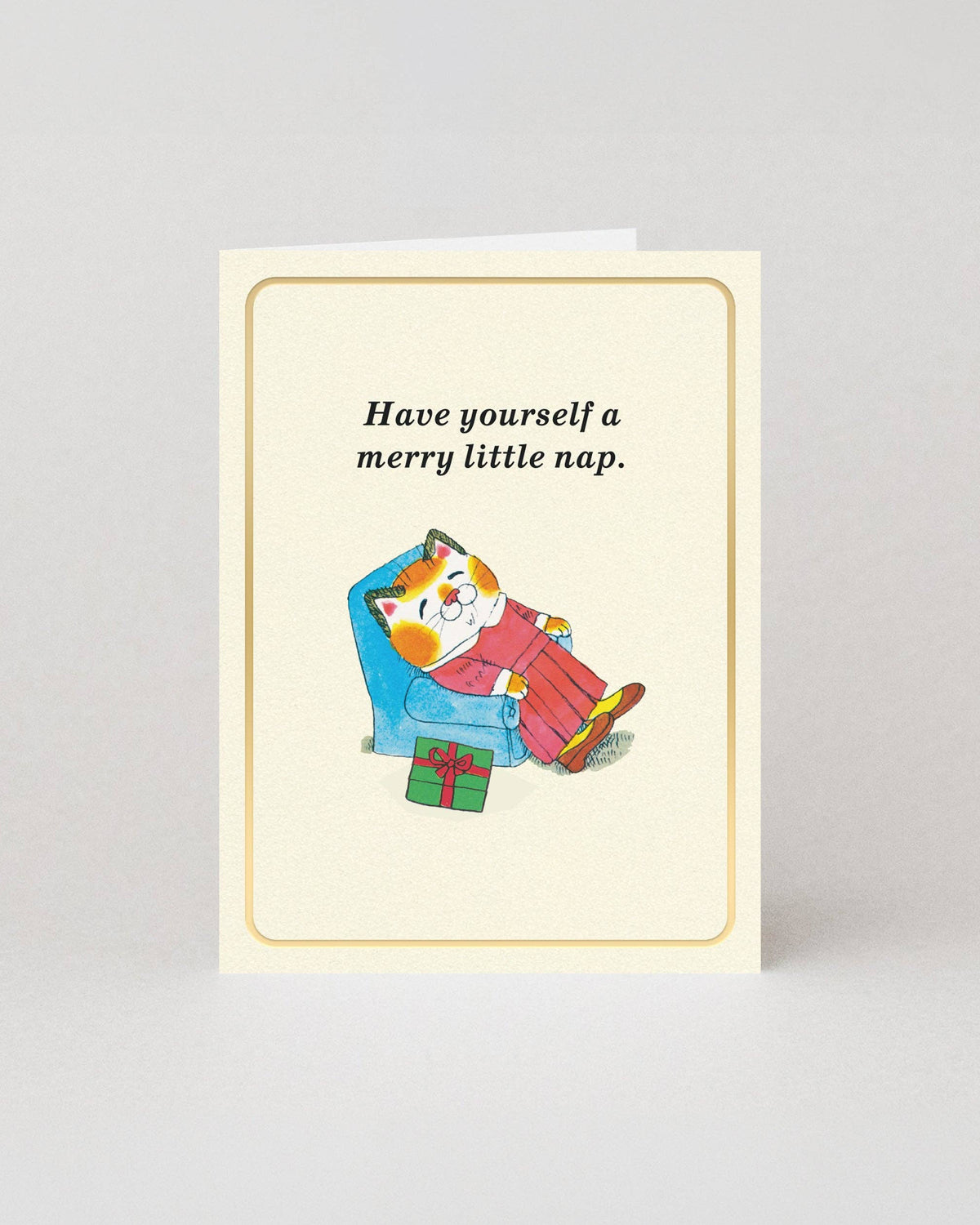 Have Yourself A Merry Little Nap Mini Christmas Card by Richard Scarry