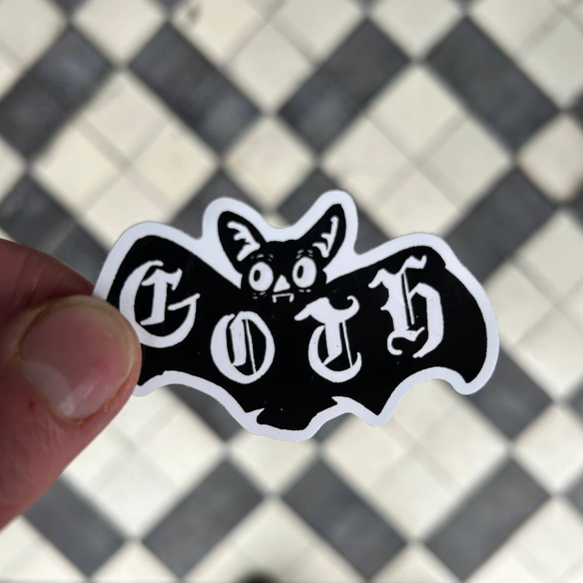 Goth Bat Sticker 