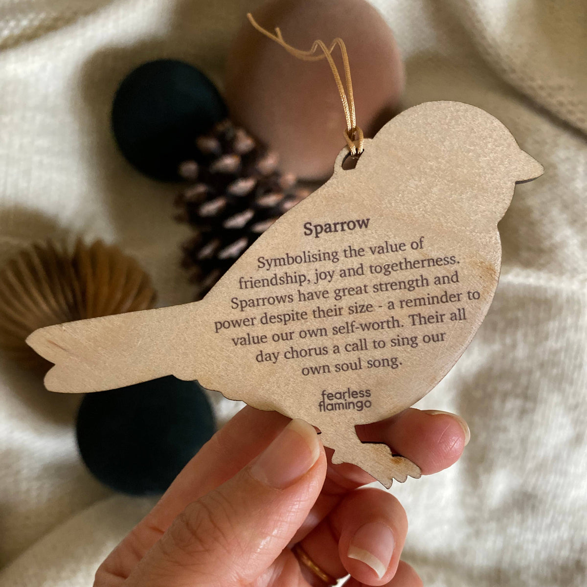 Sparrow Garden Bird Christmas Decoration