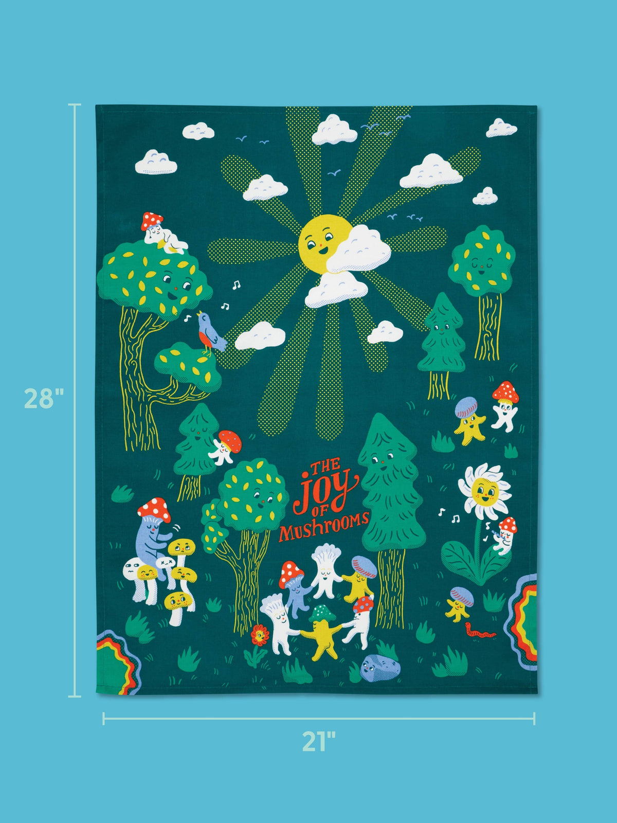 The Joy Of Mushrooms Tea Towel