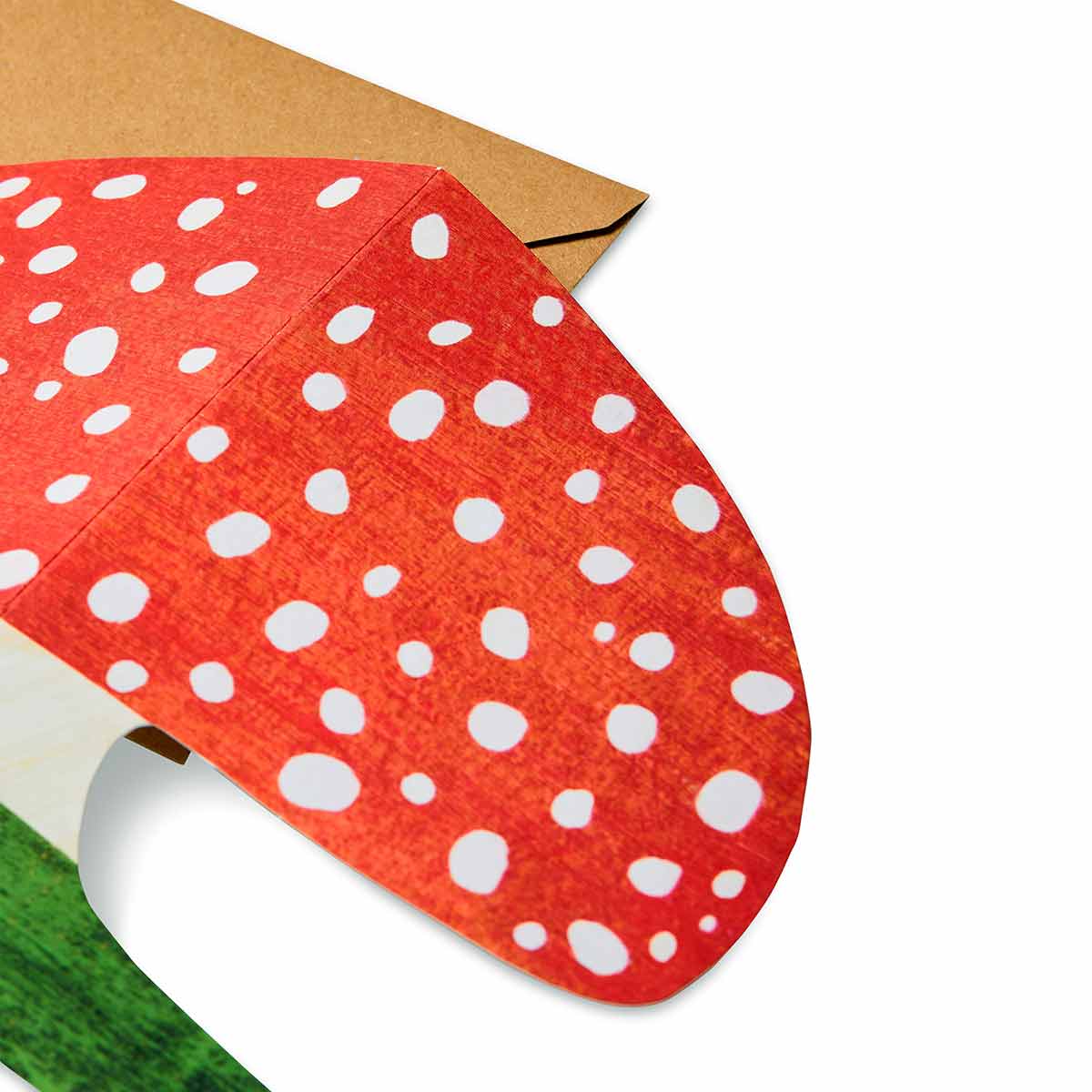 Red Mushroom Shaped Greeting Card